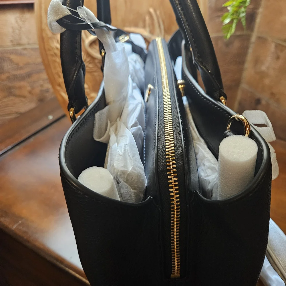 Michael Kors Black Leather Shoulder Bag